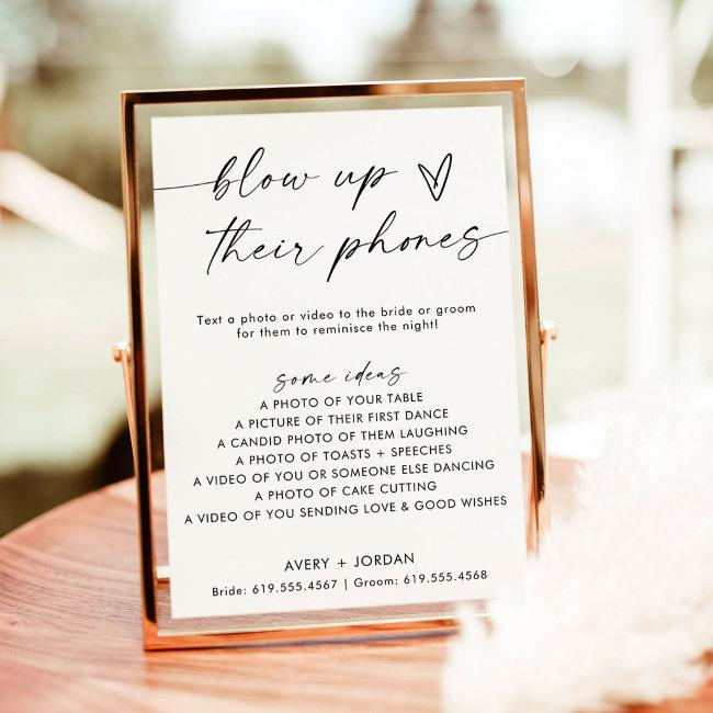 Blow Up Their Phone Sign | Wedding Photo Game