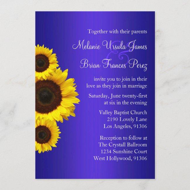 Blue And Yellow Sunflower Wedding