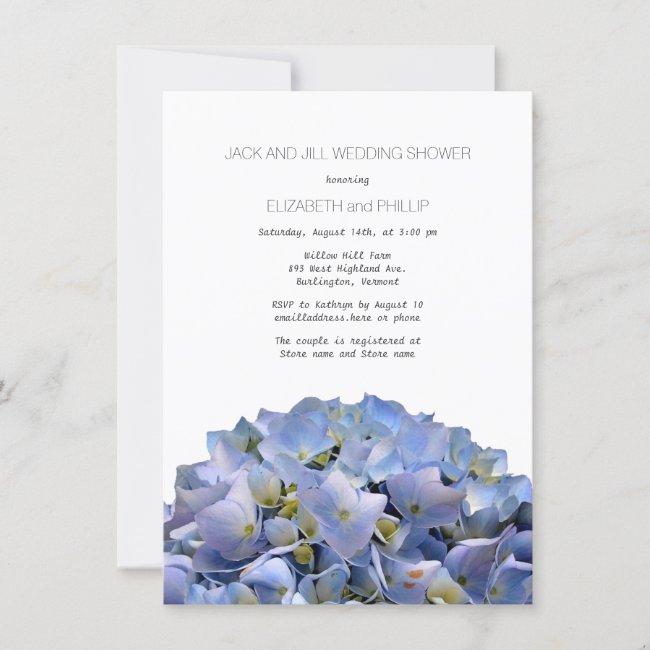 Blue Hydrangea Jack And Jill Wedding Shower
