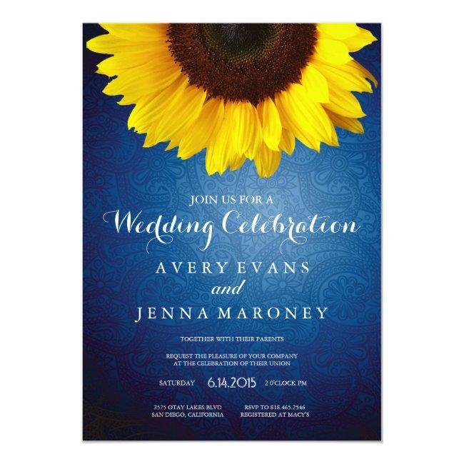 Blue Jean & Yellow Sunflower Wedding