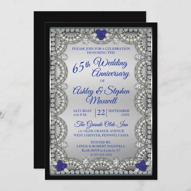 Blue Spinel Diamond 65th Wedding Anniversary Party