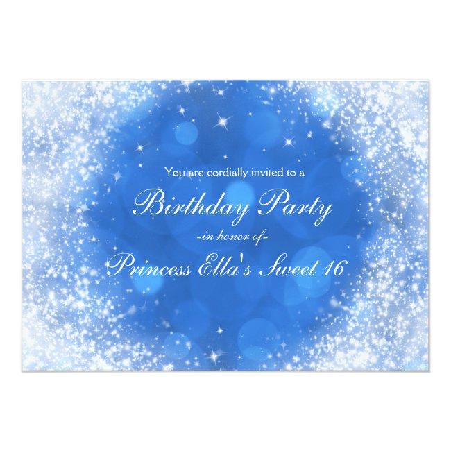 Blue & White Sparkle Cinderella Any Event Party