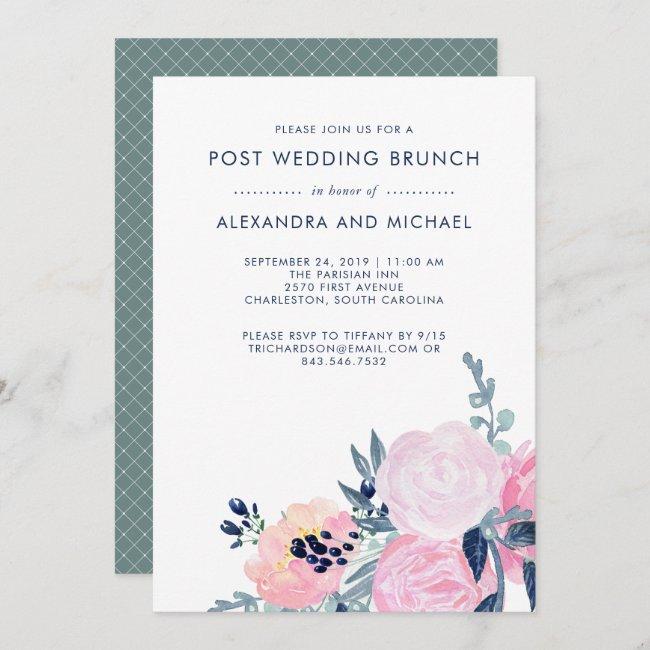 Blush And Navy Floral | Post Wedding Brunch