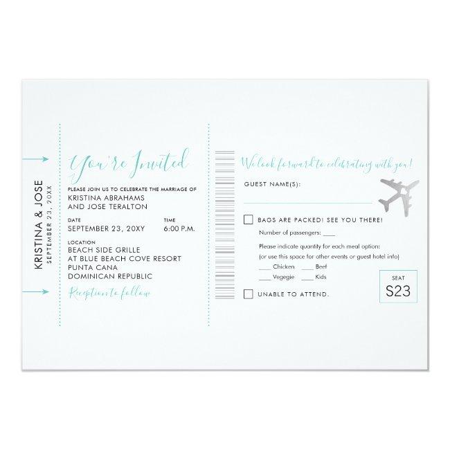 Boarding Pass Plane Ticket All-in-one