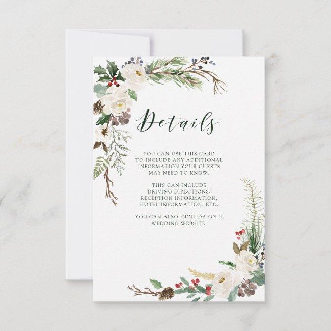 Botanical Christmas | Wedding Guest Details