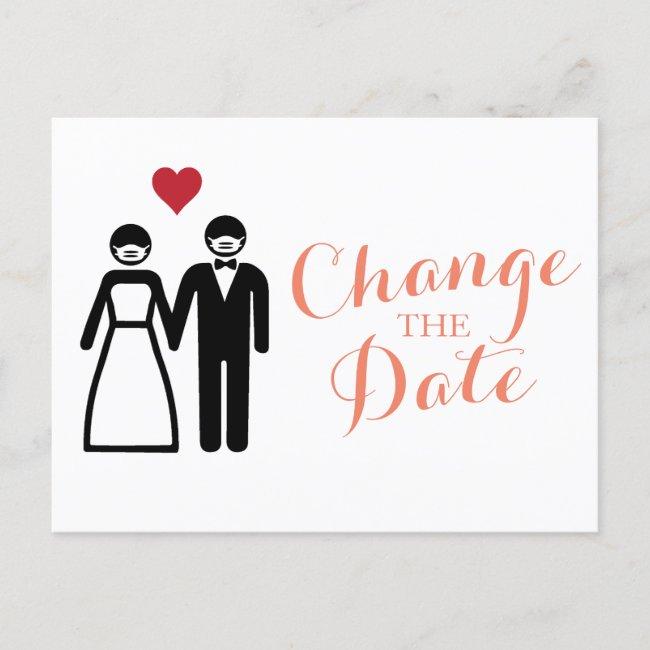 Bride And Groom Change The Date Announcement Post