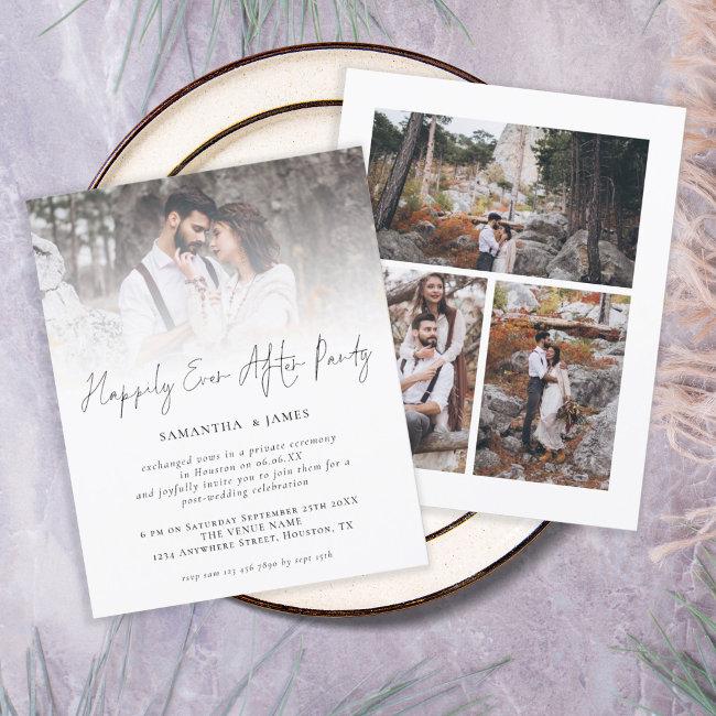 Budget 4 Photo Happily Ever After Wedding Invite