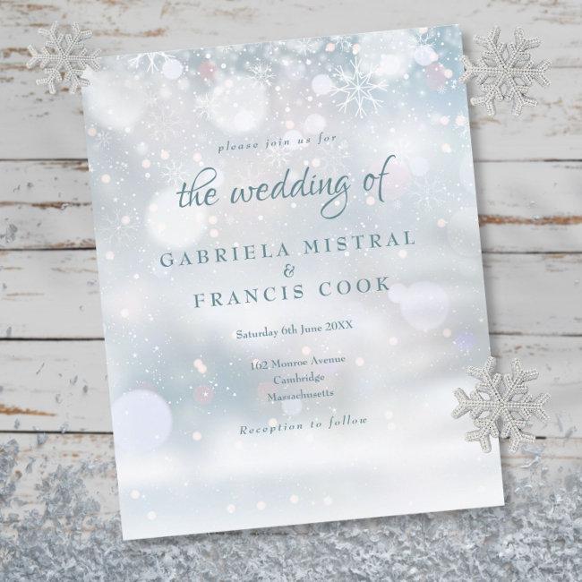 Budget First Snowflakes Wedding