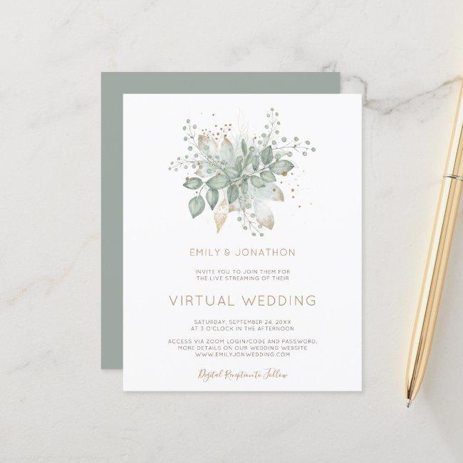 Budget Foliage Sage Virtual Wedding