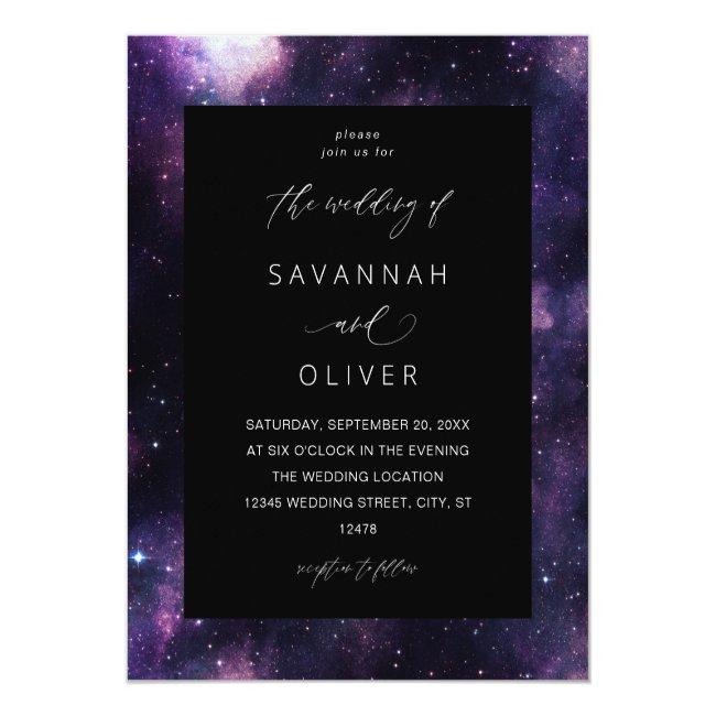 Budget Galaxy Outer Space Wedding Flyer