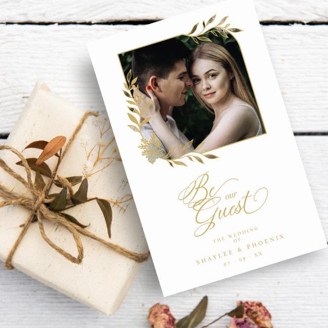 Budget Gold Branches Frame Wedding Luxury Photo