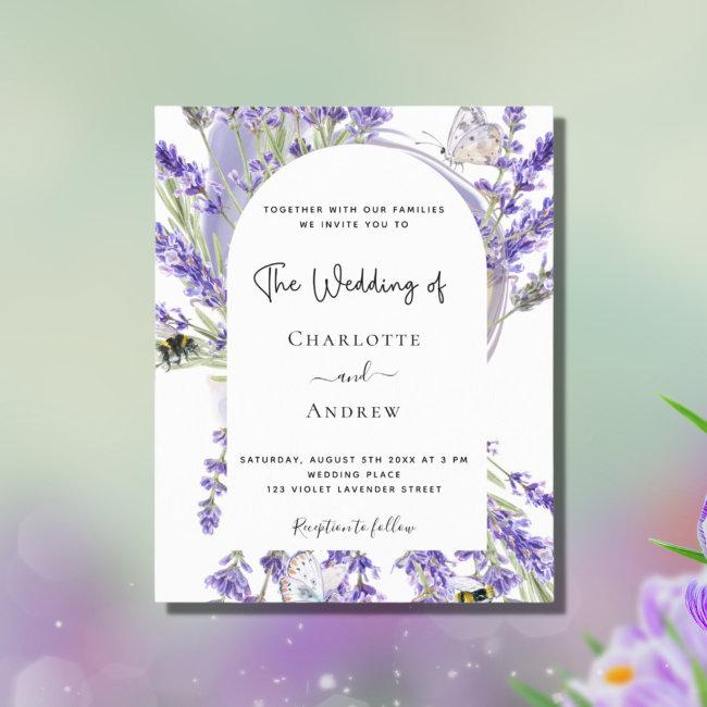 Budget Lavender Floral Arch Wedding