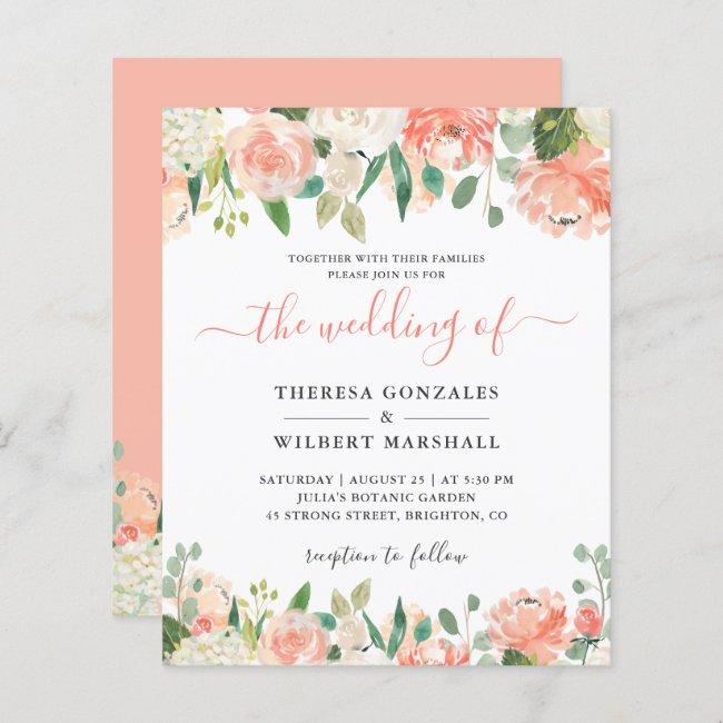 Budget Pastel Coral And Peach Wedding