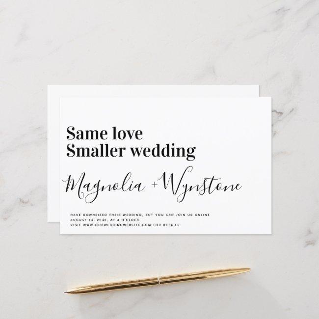 Budget Same Love Smaller Wedding