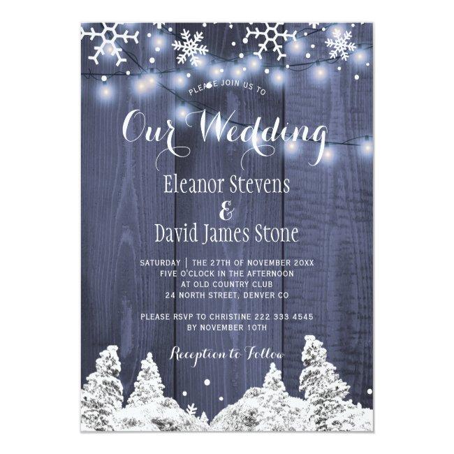 Budget Snowflakes Winter Wedding  Flyer