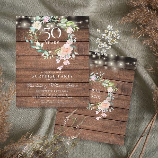 Budget Surprise Party 50th Anniversary Rustic