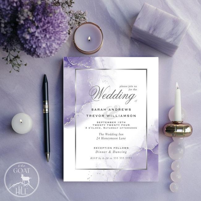 Budget Wedding Amethyst Purple Silver Abstract