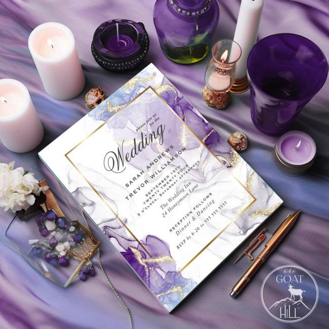 Budget Wedding Wild Wisteria Gold Abstract
