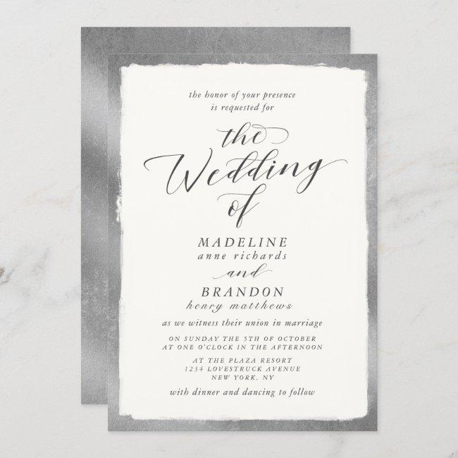 Calligraphy With Silver Edge Luxurious Wedding