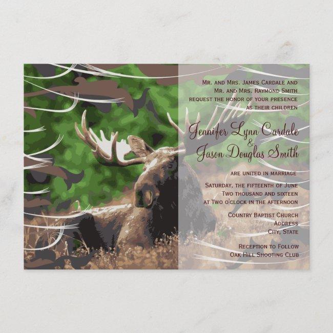 Camo Moose Hunting Theme Wedding