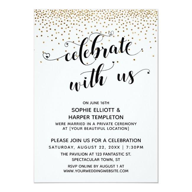 Celebrate With Us Reception-only Gold Confetti