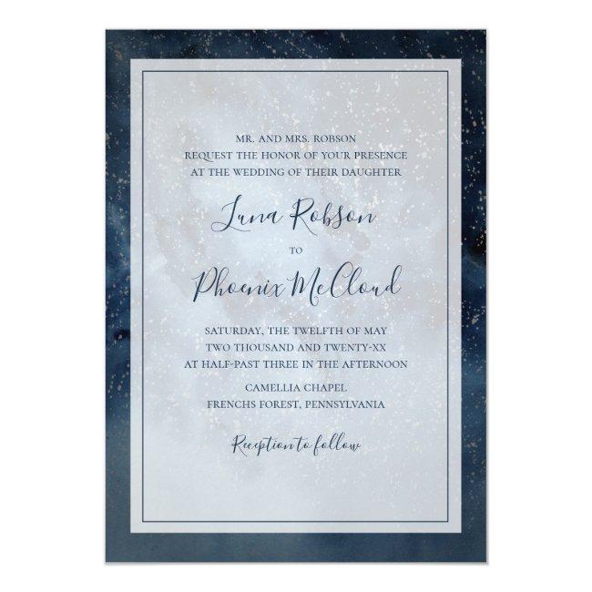 Celestial Night Sky With Frame Traditional Wedding