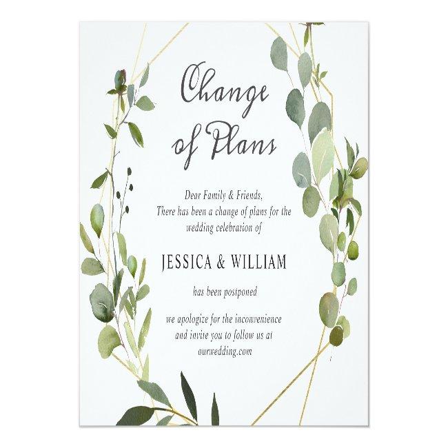 Change Of Plans Elegant Eucalyptus Wedding Post