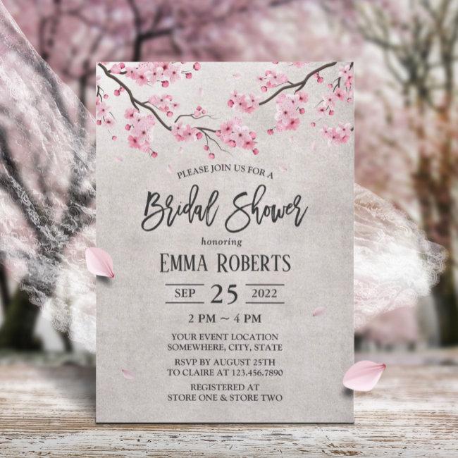 Cherry Blossom Vintage Floral Baby Shower