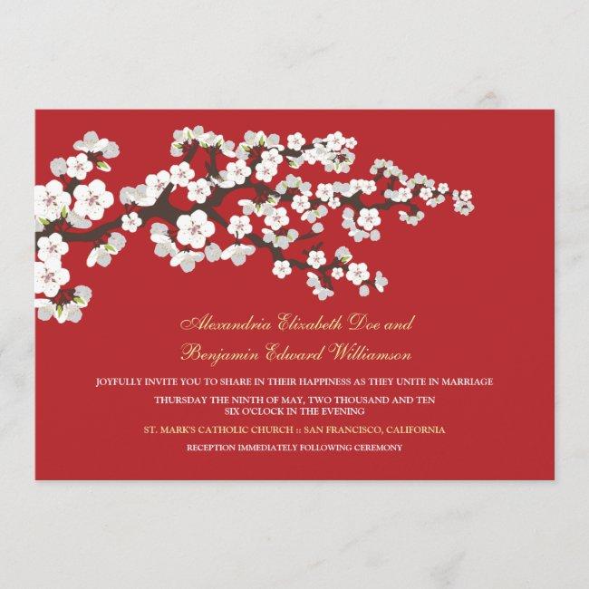 Cherry Blossoms Wedding  (red)