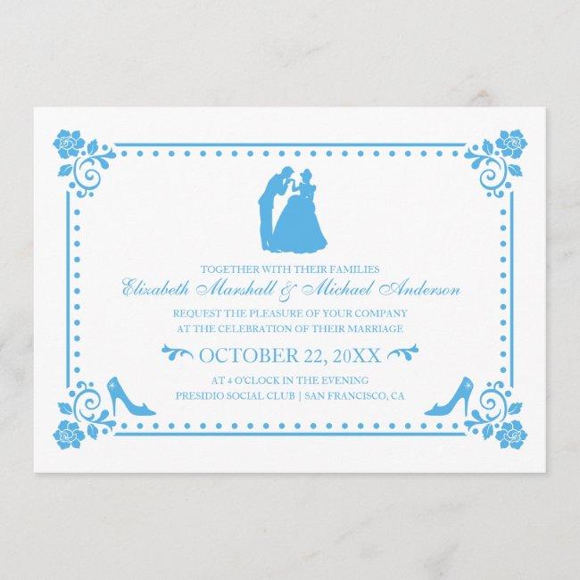 Cinderella Wedding | Silhouette & Flowers Invite