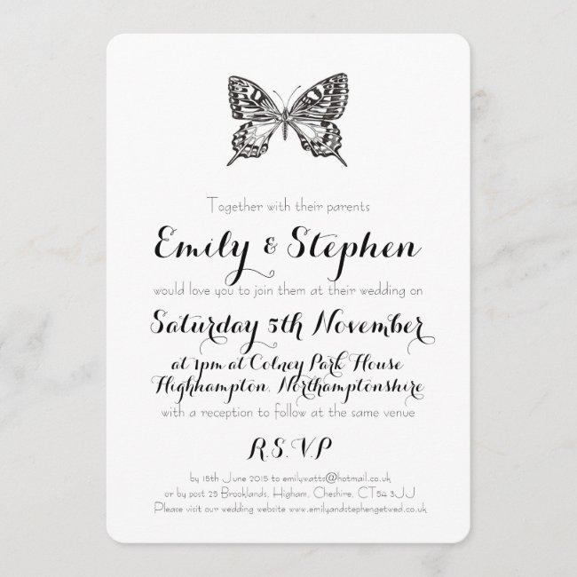 Classic Butterfly Personalized Wedding
