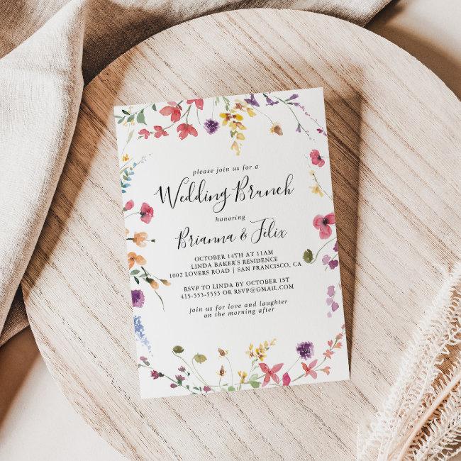 Classic Colorful Wild Floral Wedding Brunch