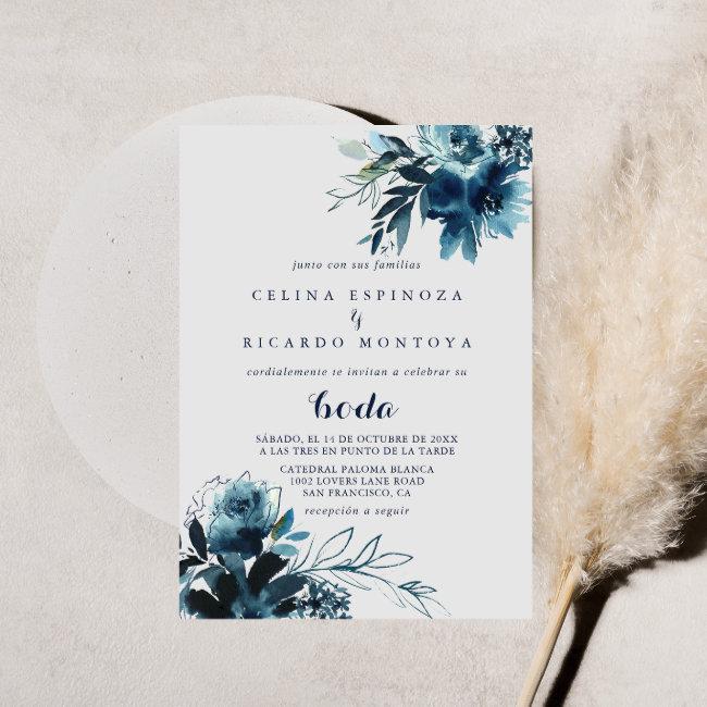 Classic Watercolor Floral Spanish Wedding