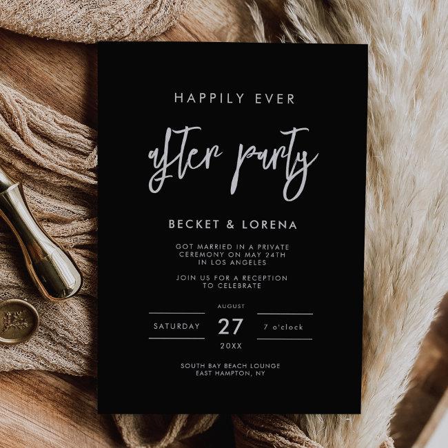 Contemporary Modern Black Happily Ever After Party