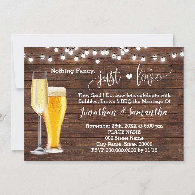Country Nothing Fancy Just Love Elopement Invite