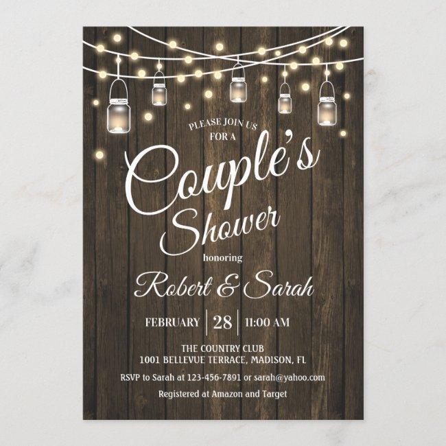 Couple's Shower - Rustic Wood