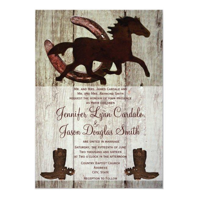 Cowboy Boots Horse Horseshoe Wedding