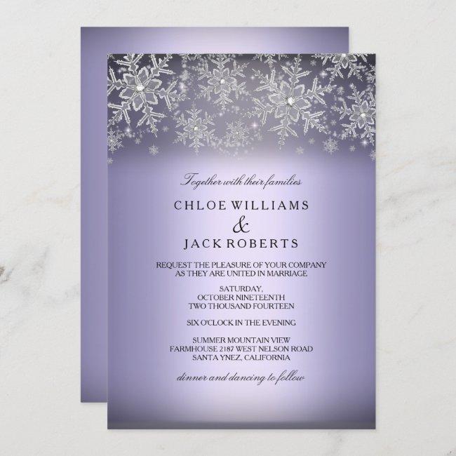 Crystal Snowflake Purple Winter Wedding