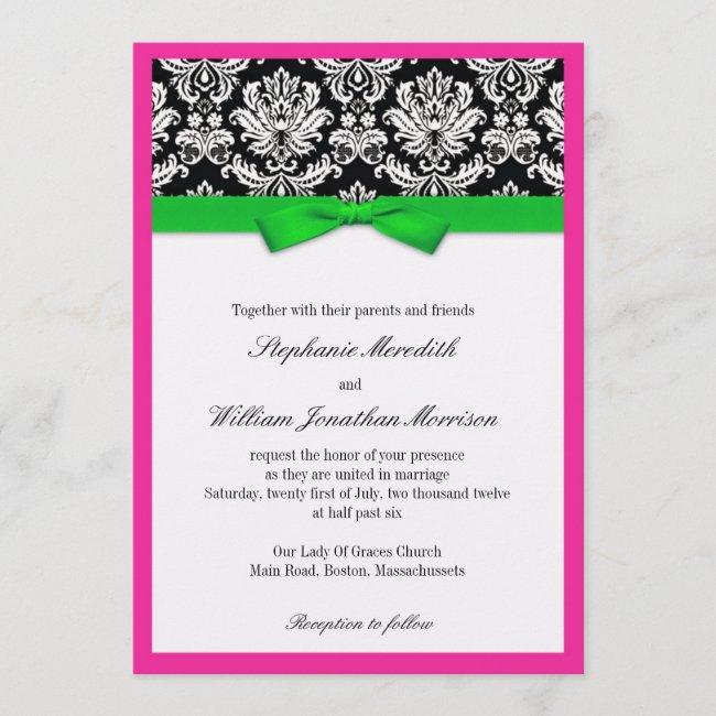 Damask With Green And Pink Wedding