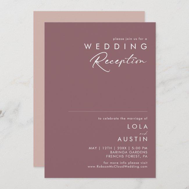 Dusty Boho | Purple And Rose Wedding Reception