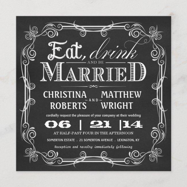 Eat Drink Be Married Square Wedding