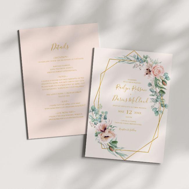 Elegant Blush Floral | Pastel All In One Wedding
