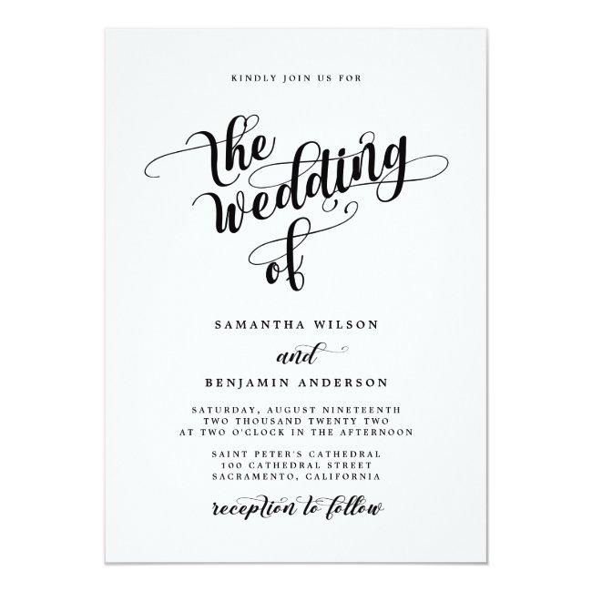 Elegant Calligraphy Black And White Photo Wedding