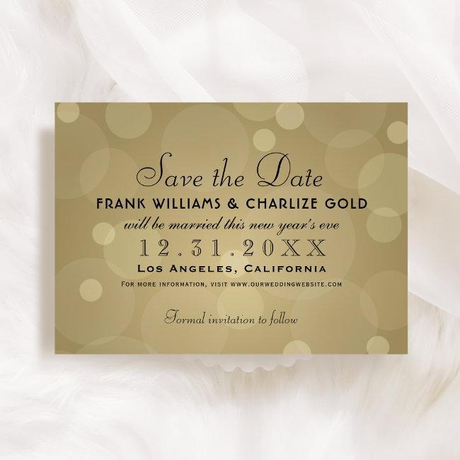Elegant Champagne Gold And Black Wedding Save The Date