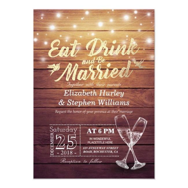Elegant Eat Drink & Be Married Wedding