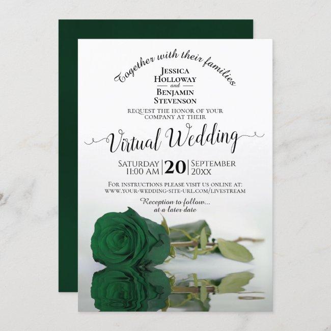 Elegant Emerald Green Rose Virtual Wedding