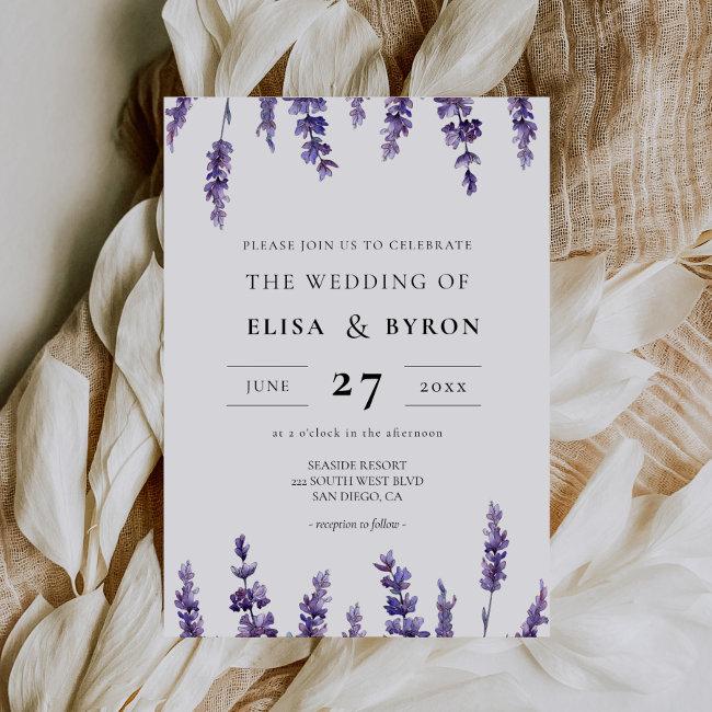 Elegant Floral Lavender Wedding