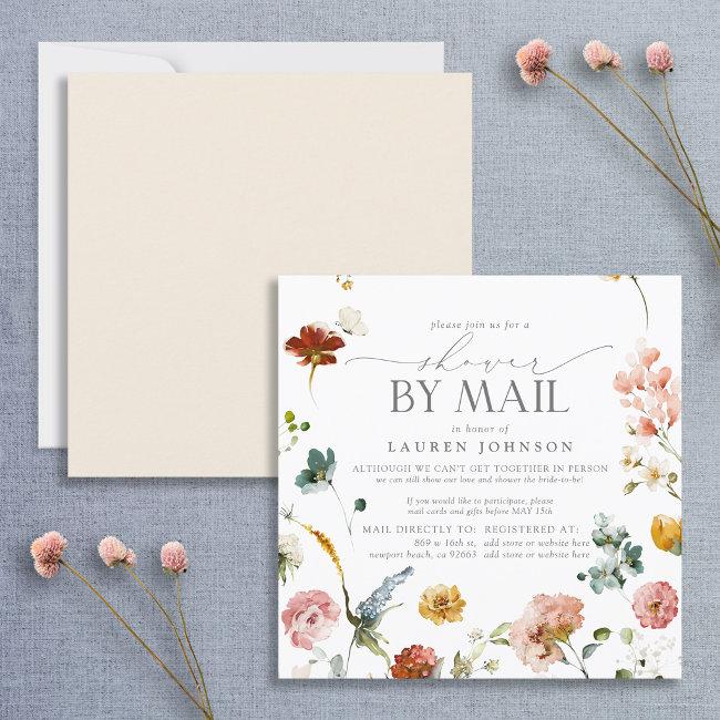 Elegant Garden Flowers Baby Shower Mail