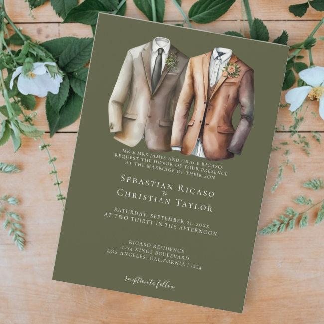 Elegant Gay Wedding Two Grooms In Suits