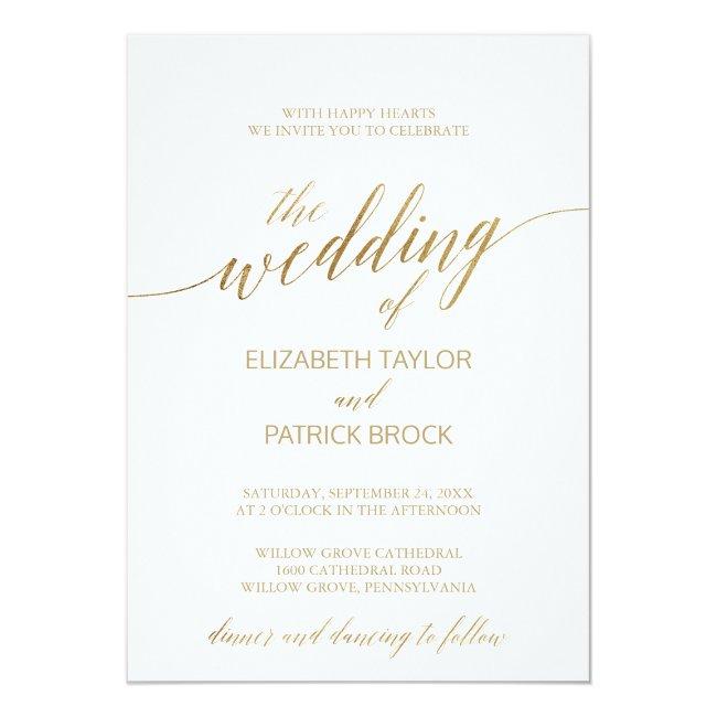 Elegant Gold Calligraphy | Details On Back Wedding
